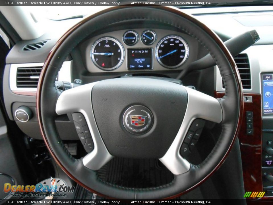 2014 Cadillac Escalade ESV Luxury AWD Steering Wheel Photo #13