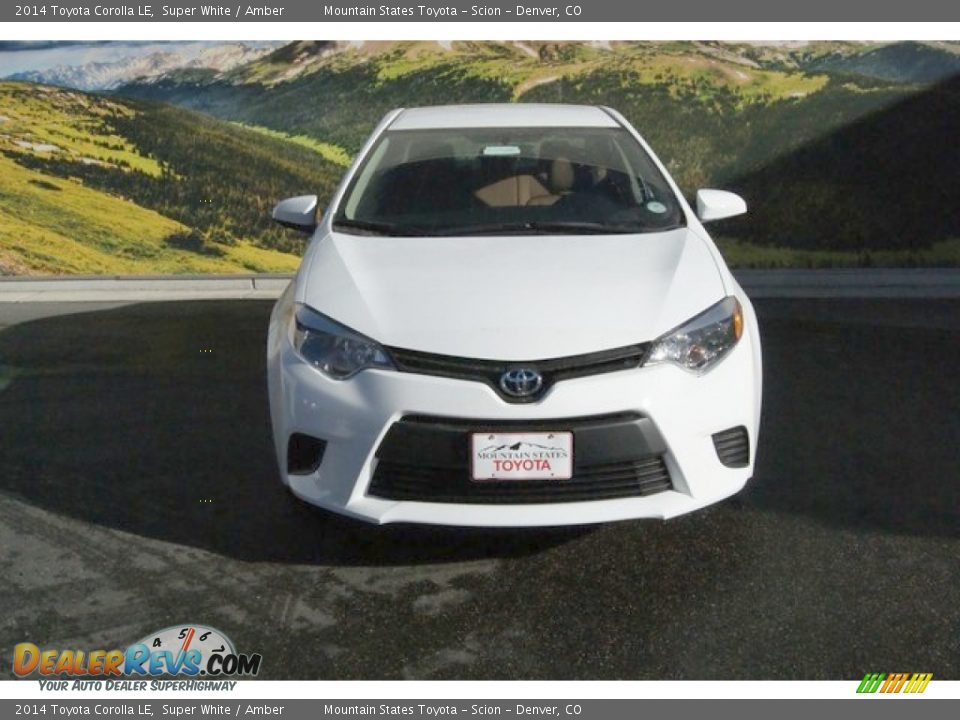 2014 Toyota Corolla LE Super White / Amber Photo #2
