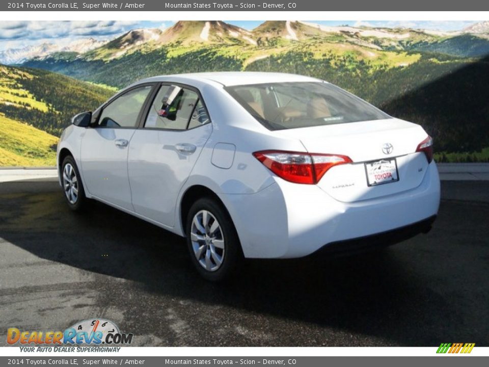 2014 Toyota Corolla LE Super White / Amber Photo #3
