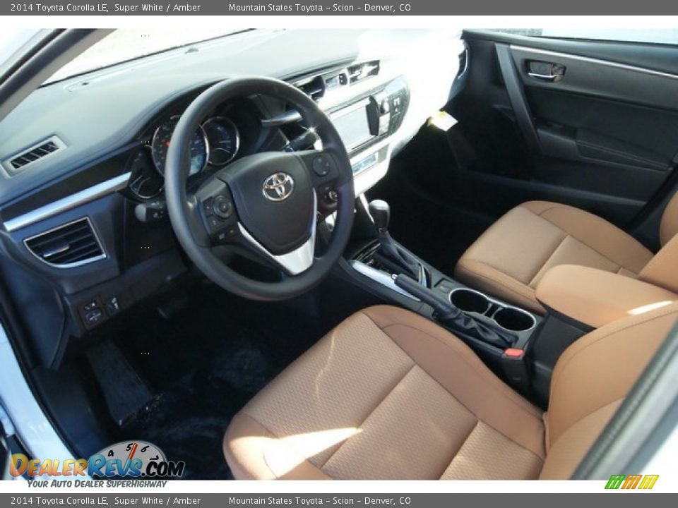 2014 Toyota Corolla LE Super White / Amber Photo #5