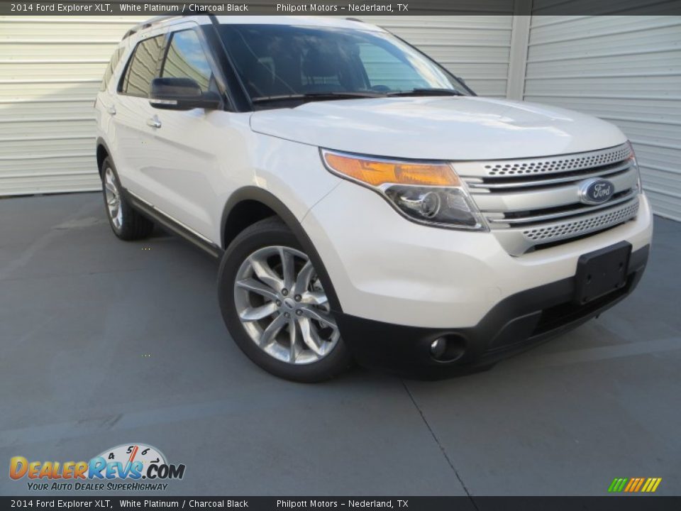 2014 Ford Explorer XLT White Platinum / Charcoal Black Photo #1
