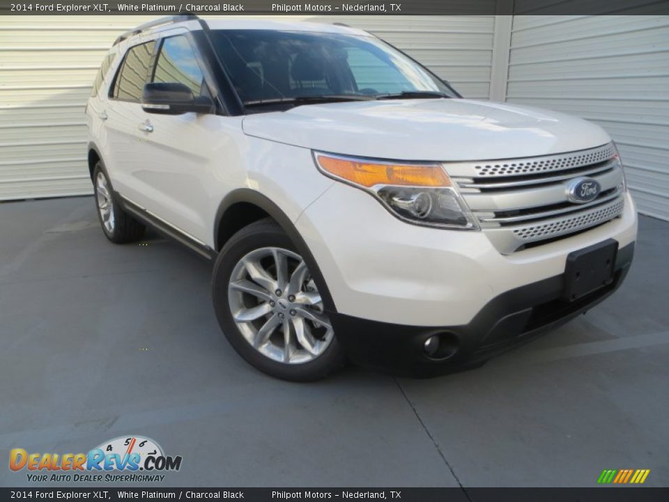 2014 Ford Explorer XLT White Platinum / Charcoal Black Photo #2