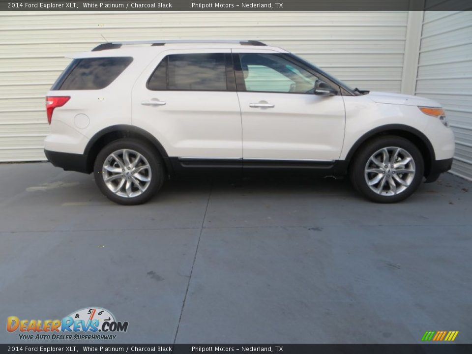 2014 Ford Explorer XLT White Platinum / Charcoal Black Photo #3