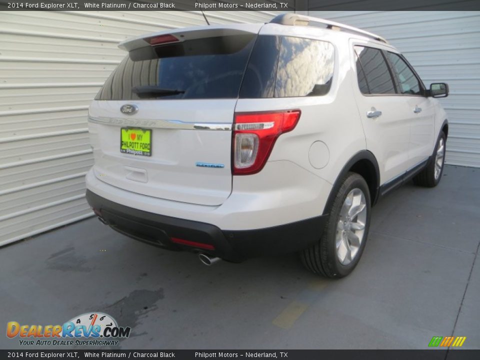 2014 Ford Explorer XLT White Platinum / Charcoal Black Photo #4