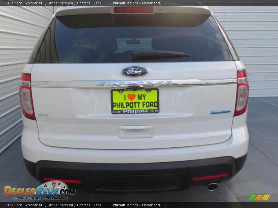 2014 Ford Explorer XLT White Platinum / Charcoal Black Photo #5