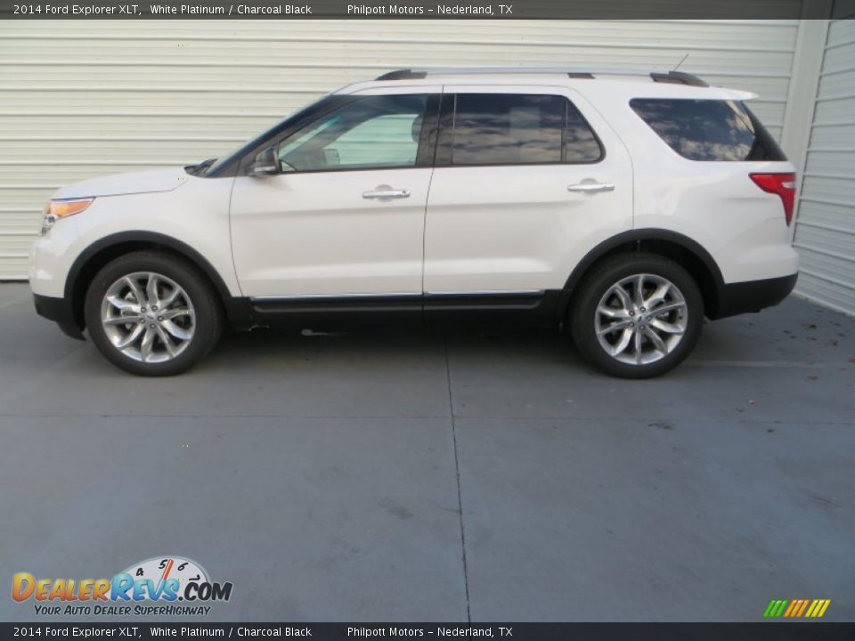 2014 Ford Explorer XLT White Platinum / Charcoal Black Photo #6