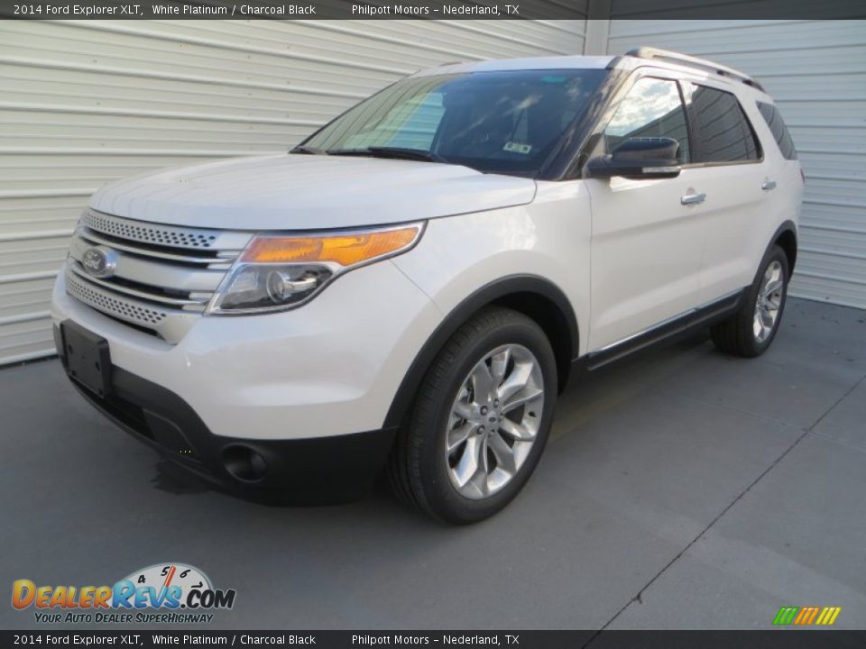 2014 Ford Explorer XLT White Platinum / Charcoal Black Photo #7