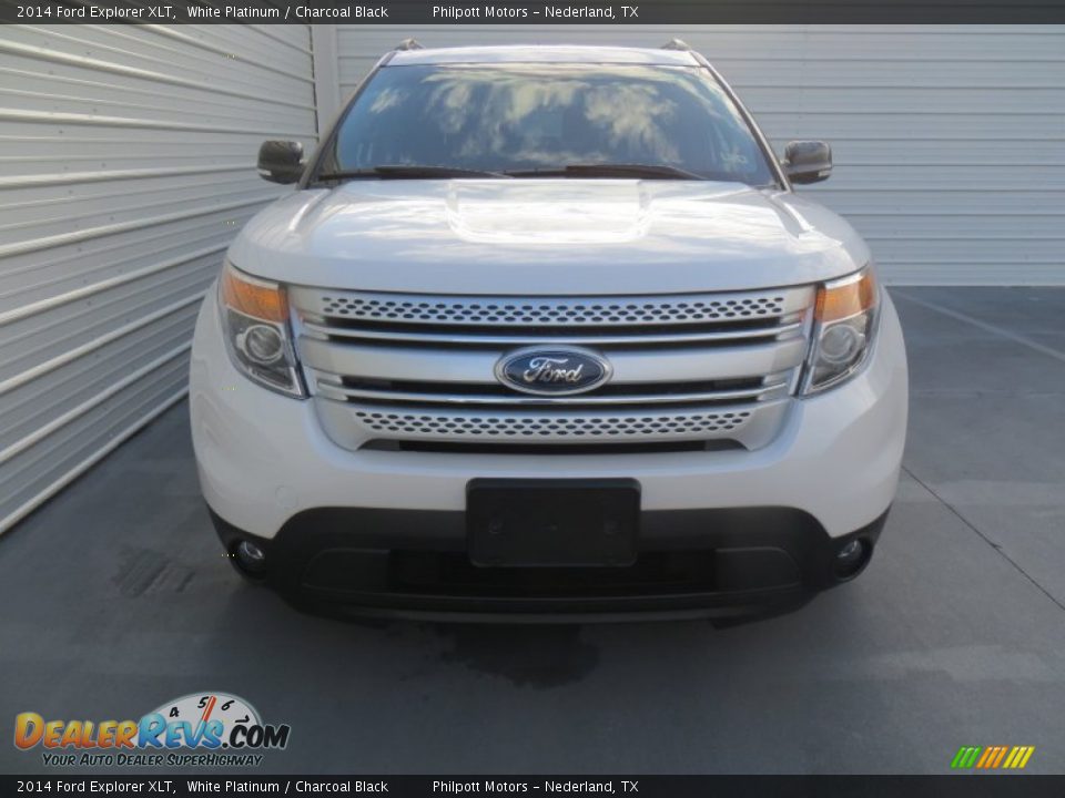 2014 Ford Explorer XLT White Platinum / Charcoal Black Photo #8