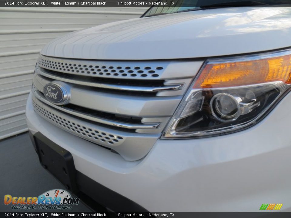 2014 Ford Explorer XLT White Platinum / Charcoal Black Photo #11