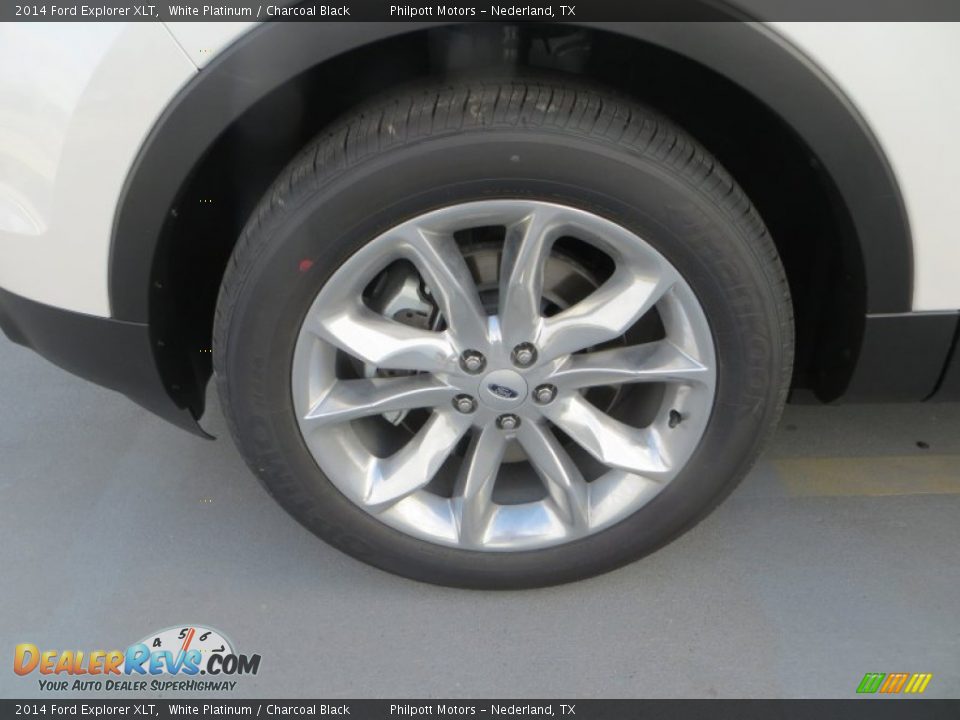 2014 Ford Explorer XLT White Platinum / Charcoal Black Photo #12