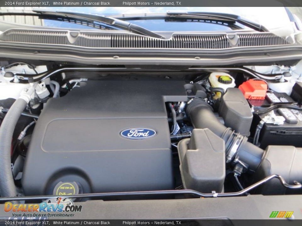 2014 Ford Explorer XLT White Platinum / Charcoal Black Photo #17