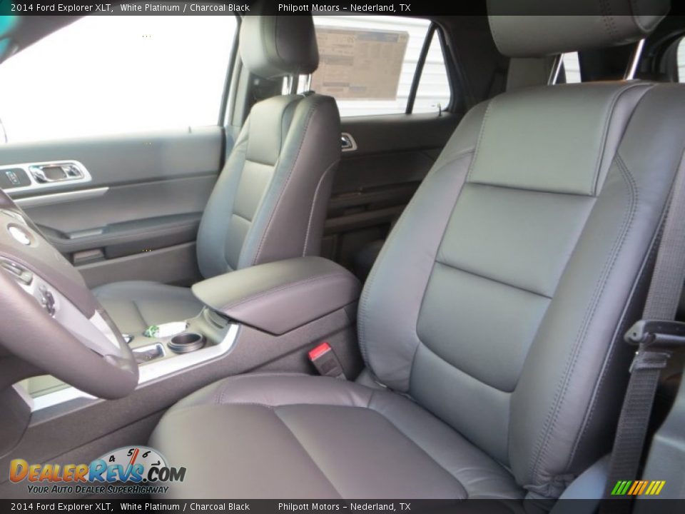 2014 Ford Explorer XLT White Platinum / Charcoal Black Photo #30