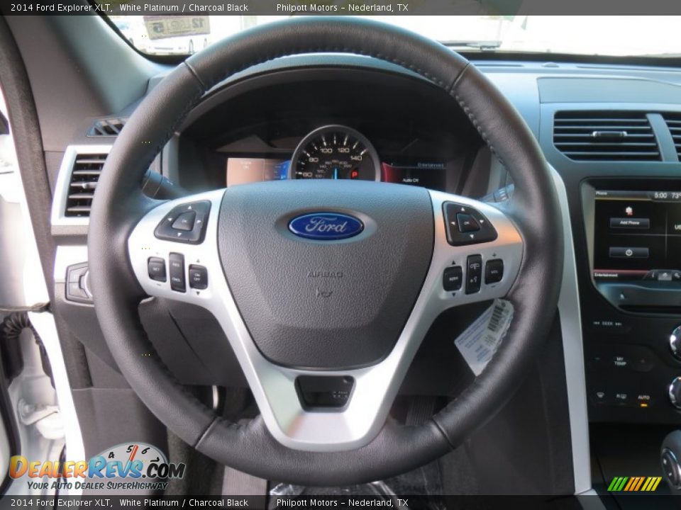 2014 Ford Explorer XLT White Platinum / Charcoal Black Photo #35