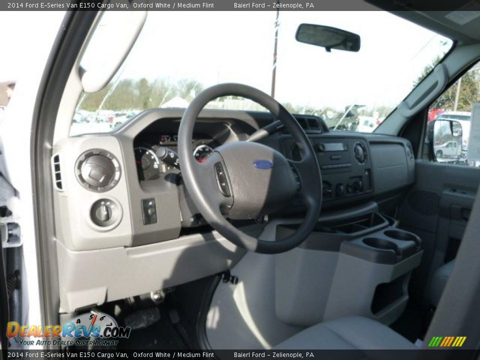 2014 Ford E-Series Van E150 Cargo Van Oxford White / Medium Flint Photo #11
