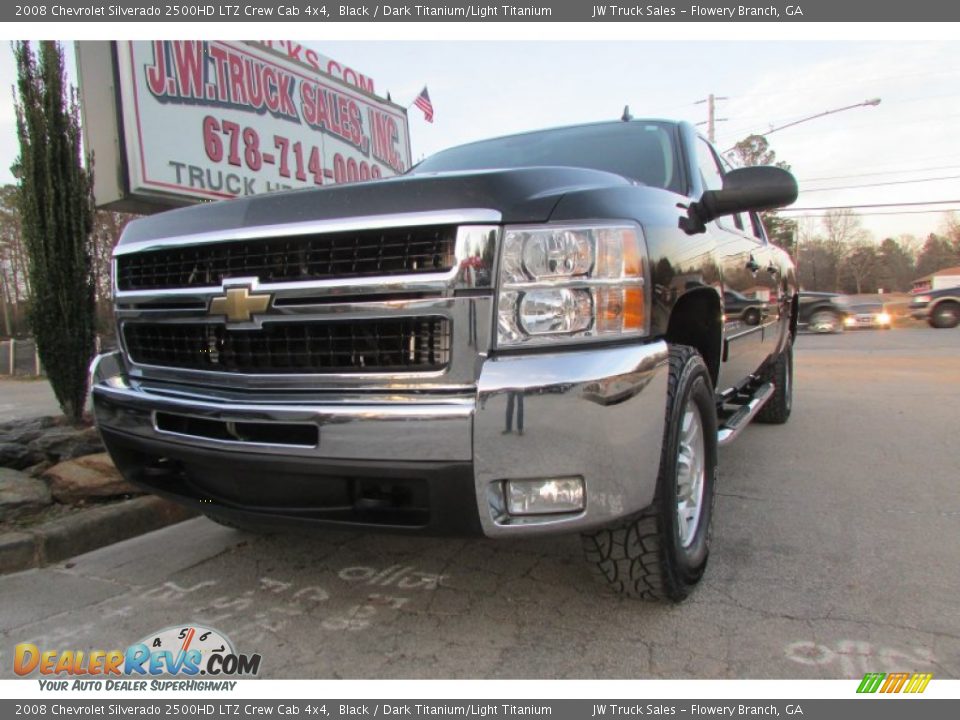 2008 Chevrolet Silverado 2500HD LTZ Crew Cab 4x4 Black / Dark Titanium/Light Titanium Photo #1