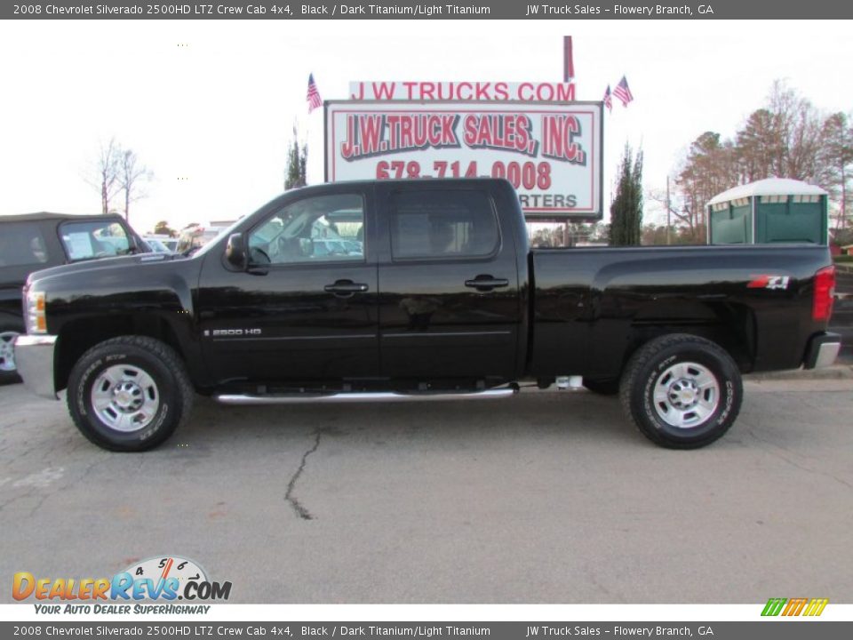 2008 Chevrolet Silverado 2500HD LTZ Crew Cab 4x4 Black / Dark Titanium/Light Titanium Photo #4