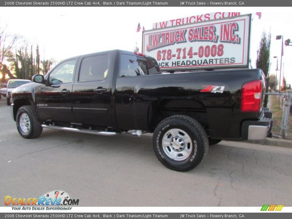 2008 Chevrolet Silverado 2500HD LTZ Crew Cab 4x4 Black / Dark Titanium/Light Titanium Photo #5