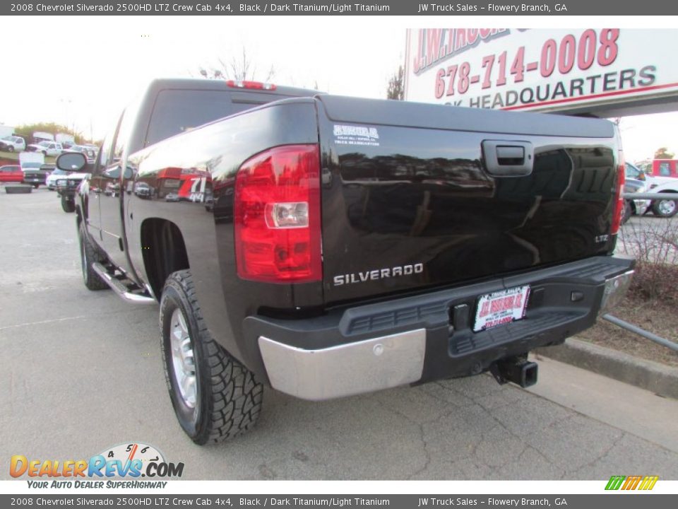 2008 Chevrolet Silverado 2500HD LTZ Crew Cab 4x4 Black / Dark Titanium/Light Titanium Photo #6