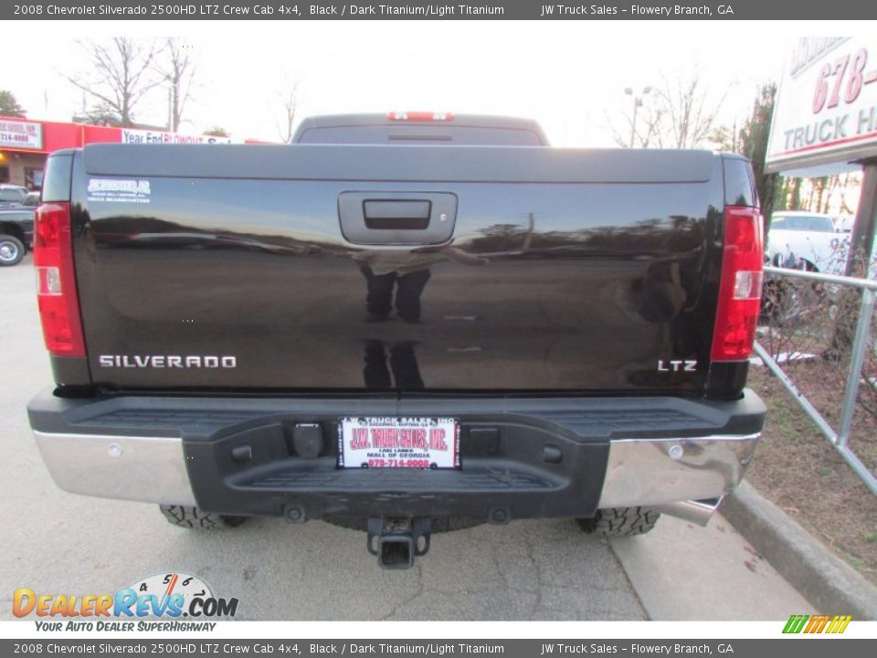 2008 Chevrolet Silverado 2500HD LTZ Crew Cab 4x4 Black / Dark Titanium/Light Titanium Photo #7