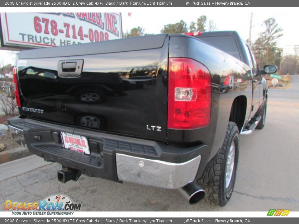 2008 Chevrolet Silverado 2500HD LTZ Crew Cab 4x4 Black / Dark Titanium/Light Titanium Photo #8
