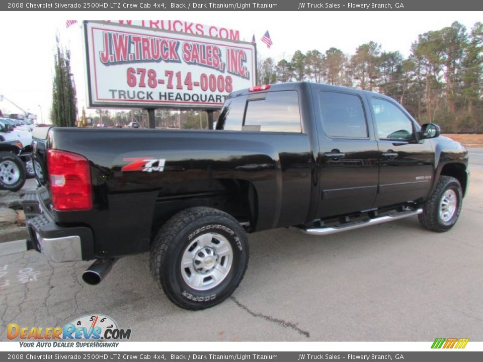2008 Chevrolet Silverado 2500HD LTZ Crew Cab 4x4 Black / Dark Titanium/Light Titanium Photo #9