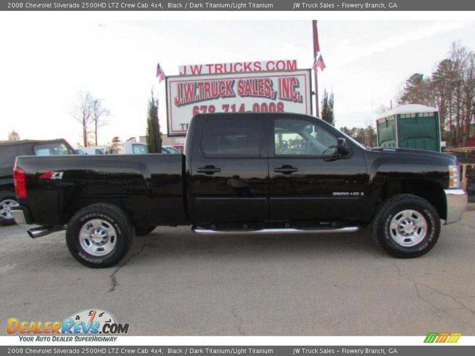 2008 Chevrolet Silverado 2500HD LTZ Crew Cab 4x4 Black / Dark Titanium/Light Titanium Photo #10