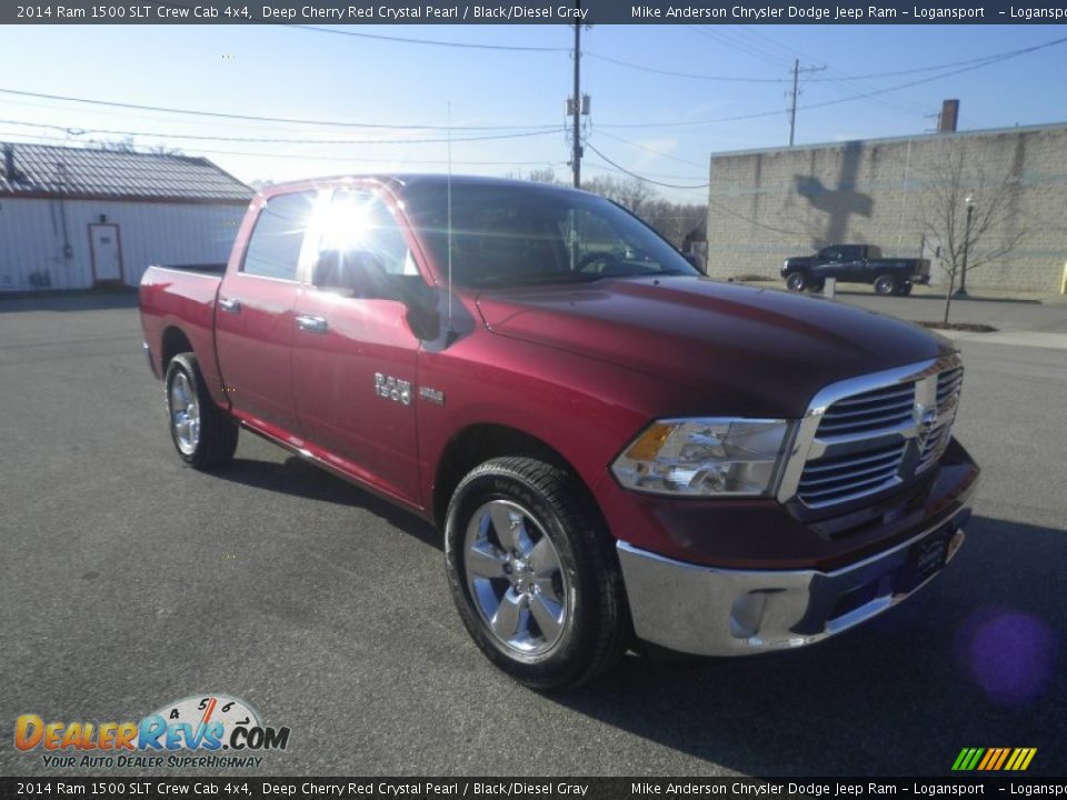 2014 Ram 1500 SLT Crew Cab 4x4 Deep Cherry Red Crystal Pearl / Black/Diesel Gray Photo #1