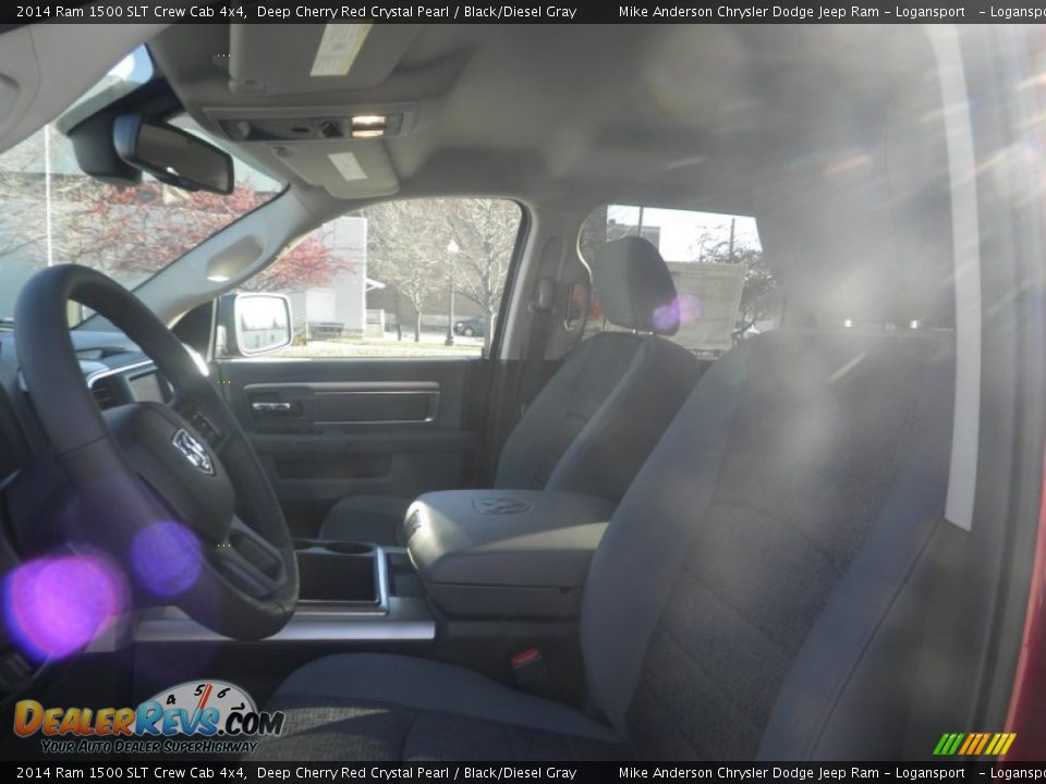 2014 Ram 1500 SLT Crew Cab 4x4 Deep Cherry Red Crystal Pearl / Black/Diesel Gray Photo #4