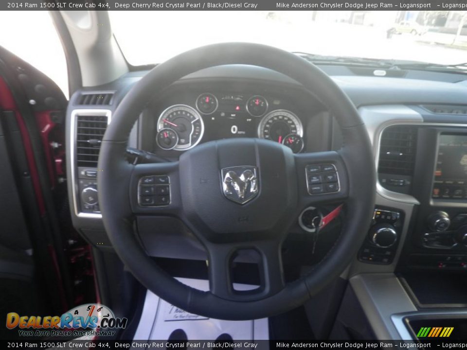 2014 Ram 1500 SLT Crew Cab 4x4 Deep Cherry Red Crystal Pearl / Black/Diesel Gray Photo #5