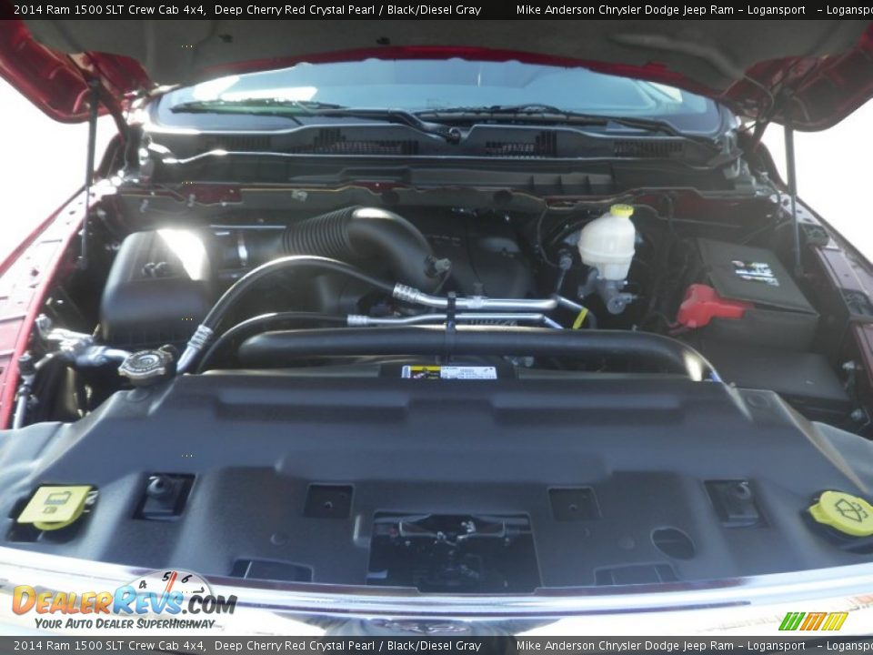 2014 Ram 1500 SLT Crew Cab 4x4 Deep Cherry Red Crystal Pearl / Black/Diesel Gray Photo #11