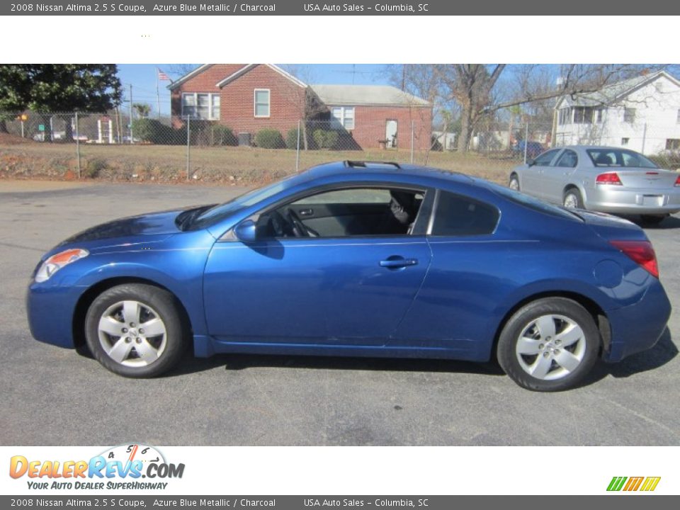2008 Nissan Altima 2.5 S Coupe Azure Blue Metallic / Charcoal Photo #2