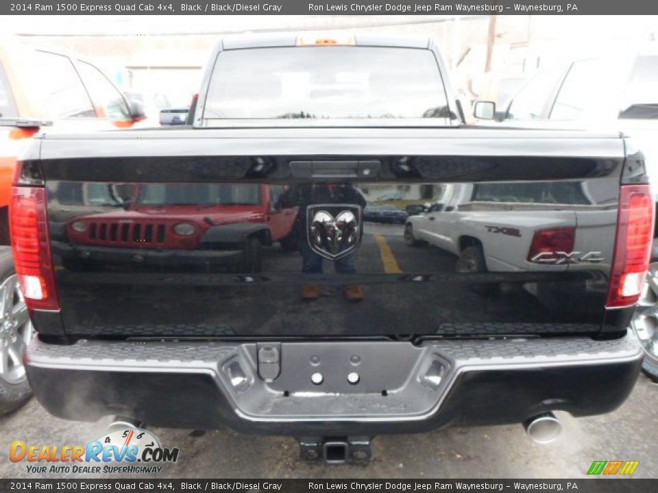 2014 Ram 1500 Express Quad Cab 4x4 Black / Black/Diesel Gray Photo #3