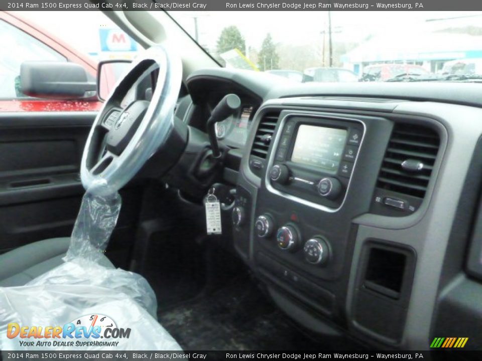 2014 Ram 1500 Express Quad Cab 4x4 Black / Black/Diesel Gray Photo #5