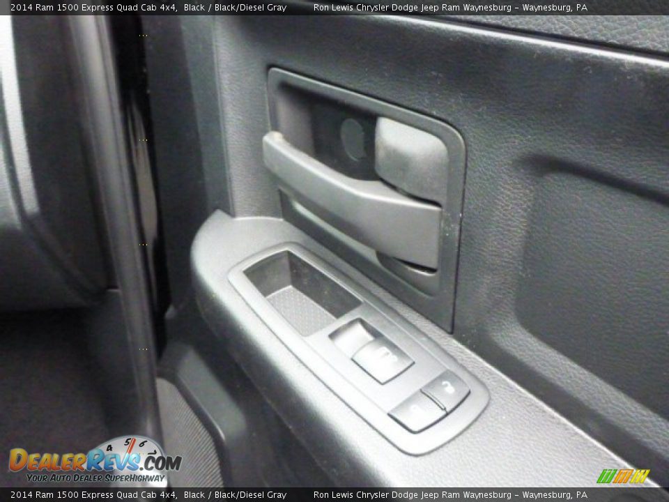 2014 Ram 1500 Express Quad Cab 4x4 Black / Black/Diesel Gray Photo #6