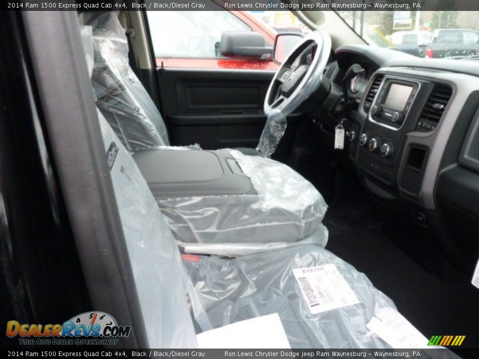 2014 Ram 1500 Express Quad Cab 4x4 Black / Black/Diesel Gray Photo #7