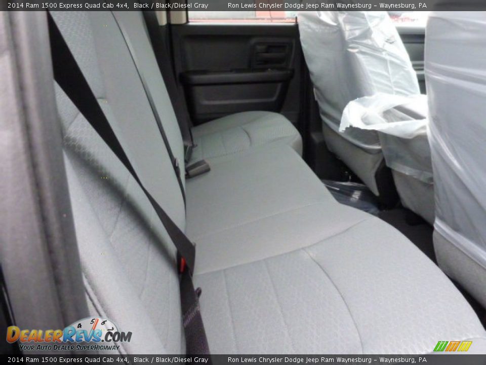 2014 Ram 1500 Express Quad Cab 4x4 Black / Black/Diesel Gray Photo #8