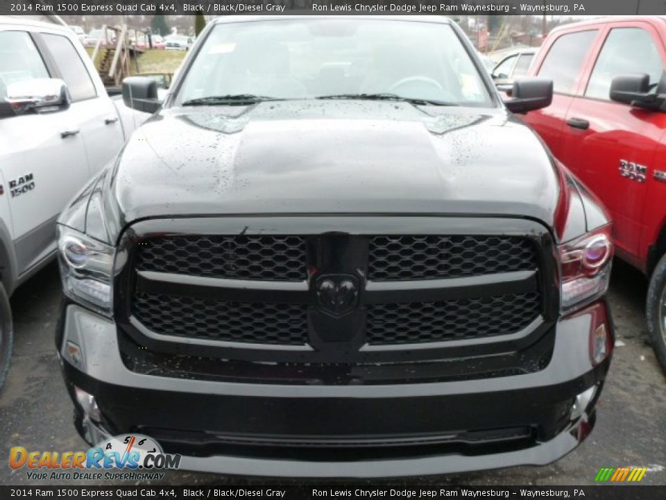 2014 Ram 1500 Express Quad Cab 4x4 Black / Black/Diesel Gray Photo #10