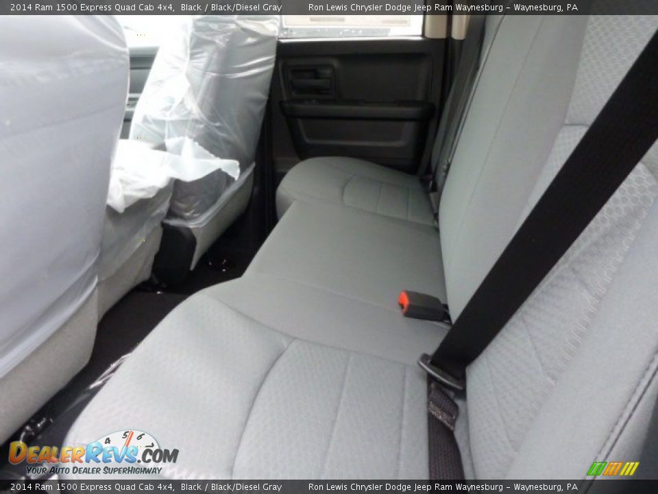 2014 Ram 1500 Express Quad Cab 4x4 Black / Black/Diesel Gray Photo #13