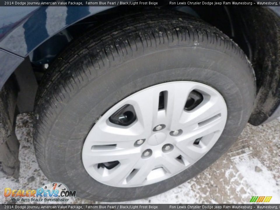 2014 Dodge Journey Amercian Value Package Fathom Blue Pearl / Black/Light Frost Beige Photo #9