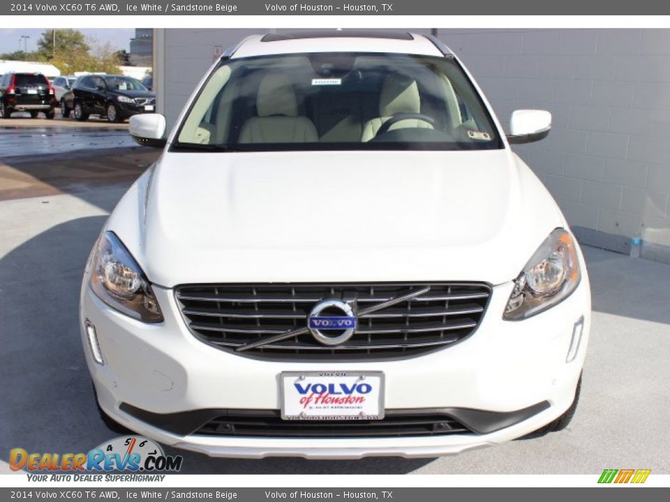 2014 Volvo XC60 T6 AWD Ice White / Sandstone Beige Photo #2