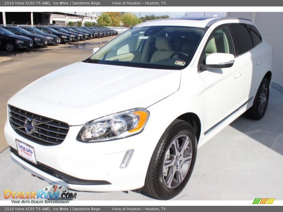 2014 Volvo XC60 T6 AWD Ice White / Sandstone Beige Photo #3