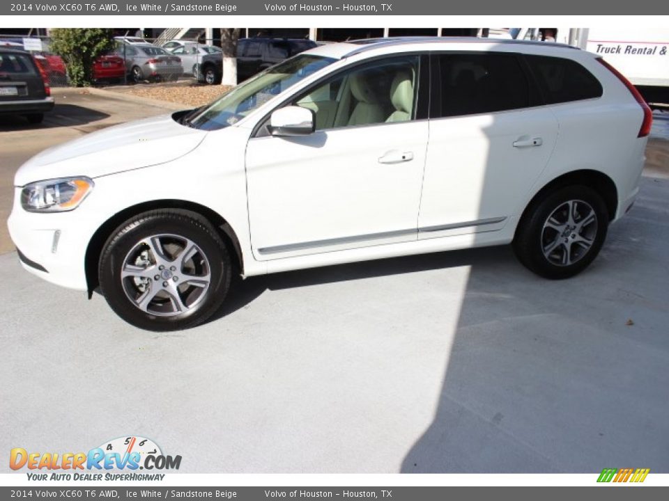 2014 Volvo XC60 T6 AWD Ice White / Sandstone Beige Photo #4