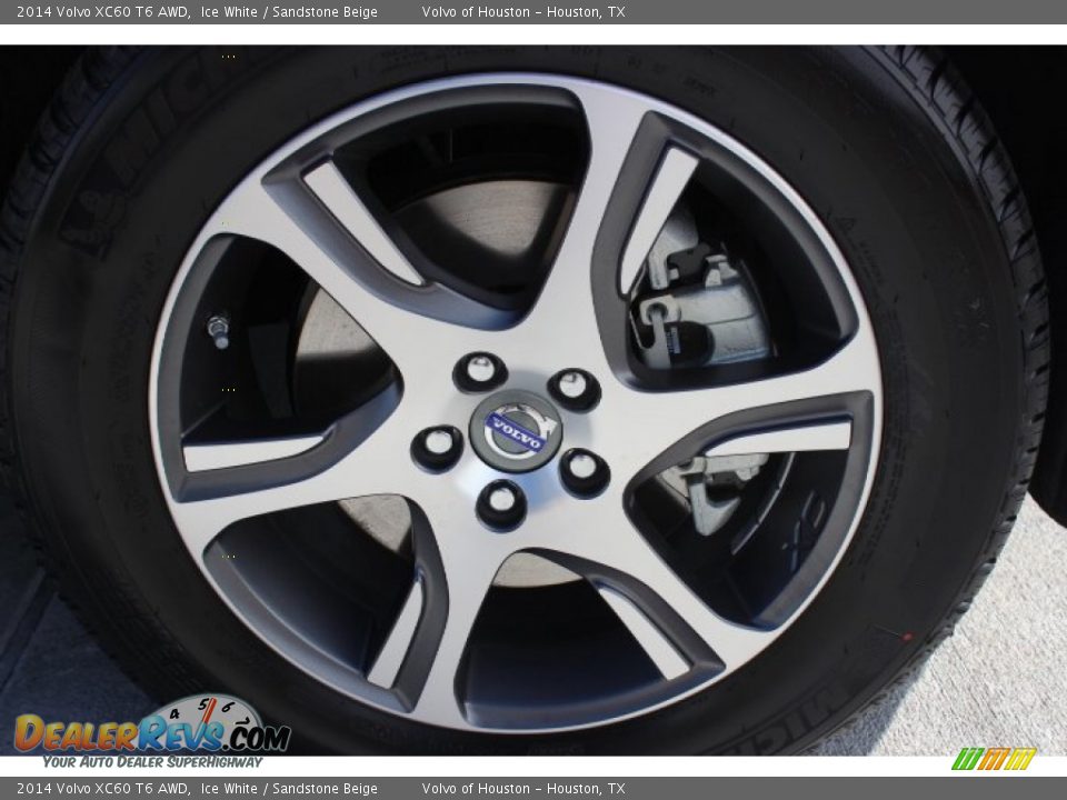 2014 Volvo XC60 T6 AWD Ice White / Sandstone Beige Photo #8