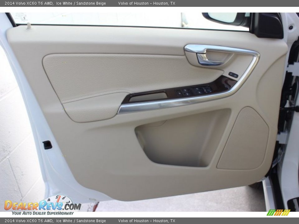 2014 Volvo XC60 T6 AWD Ice White / Sandstone Beige Photo #9
