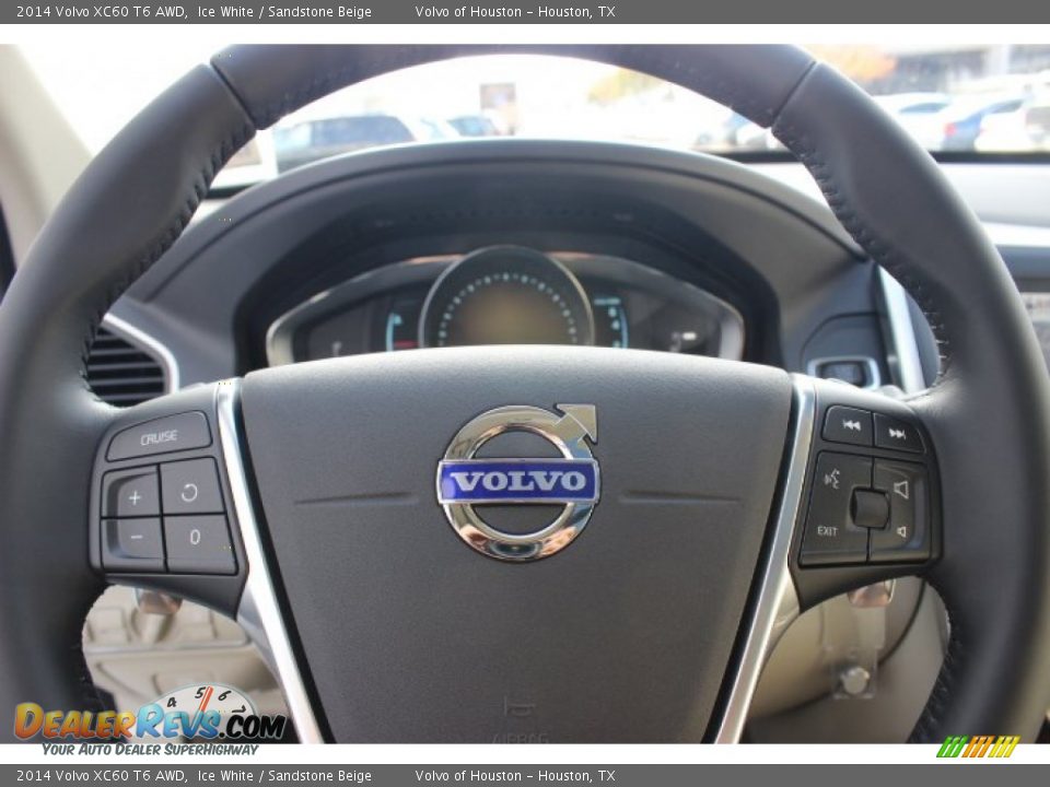 2014 Volvo XC60 T6 AWD Ice White / Sandstone Beige Photo #21