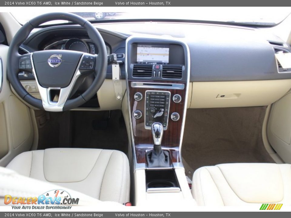 2014 Volvo XC60 T6 AWD Ice White / Sandstone Beige Photo #27