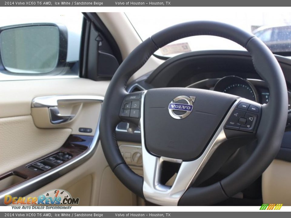 2014 Volvo XC60 T6 AWD Ice White / Sandstone Beige Photo #28