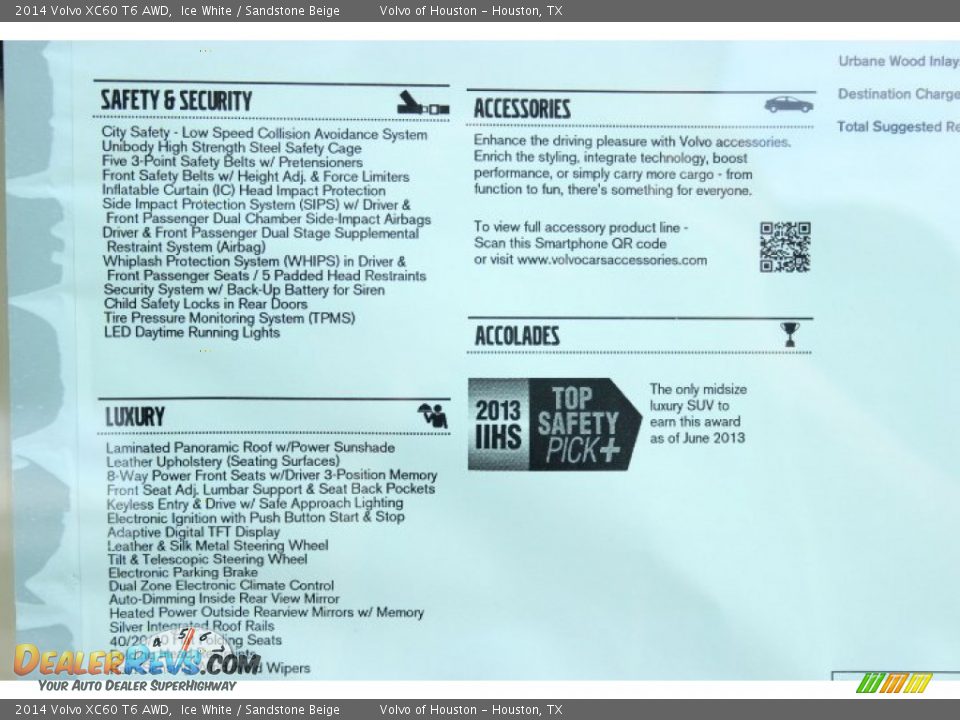 2014 Volvo XC60 T6 AWD Ice White / Sandstone Beige Photo #36