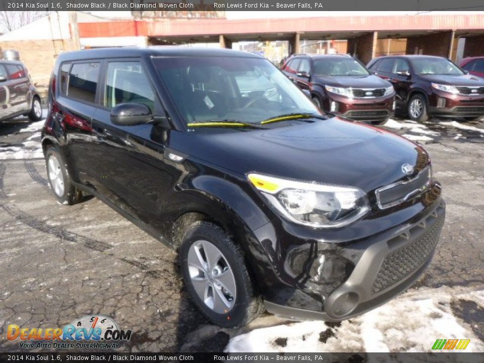 2014 Kia Soul 1.6 Shadow Black / Black Diamond Woven Cloth Photo #2