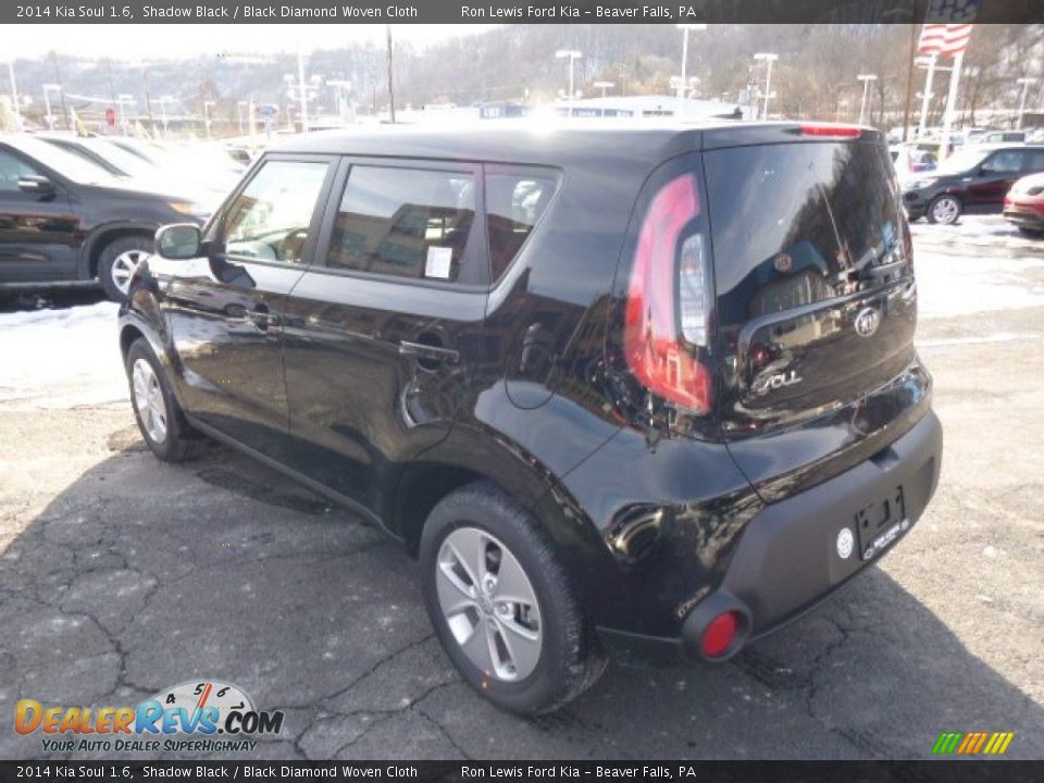 2014 Kia Soul 1.6 Shadow Black / Black Diamond Woven Cloth Photo #6